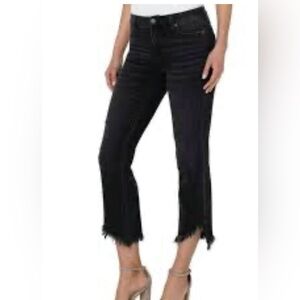 Liverpool Hannah Crop Flare Black  Jeans size 31